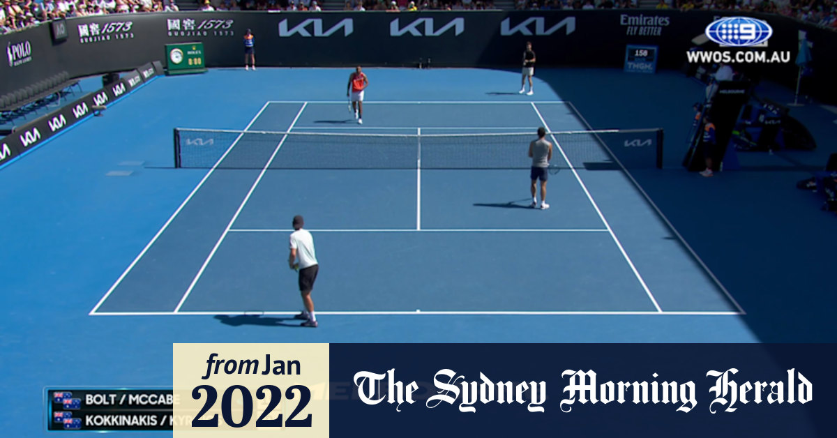 Video T Kokkinakis & N Kyrgios vs A Bolt & J McCabe Australian Open